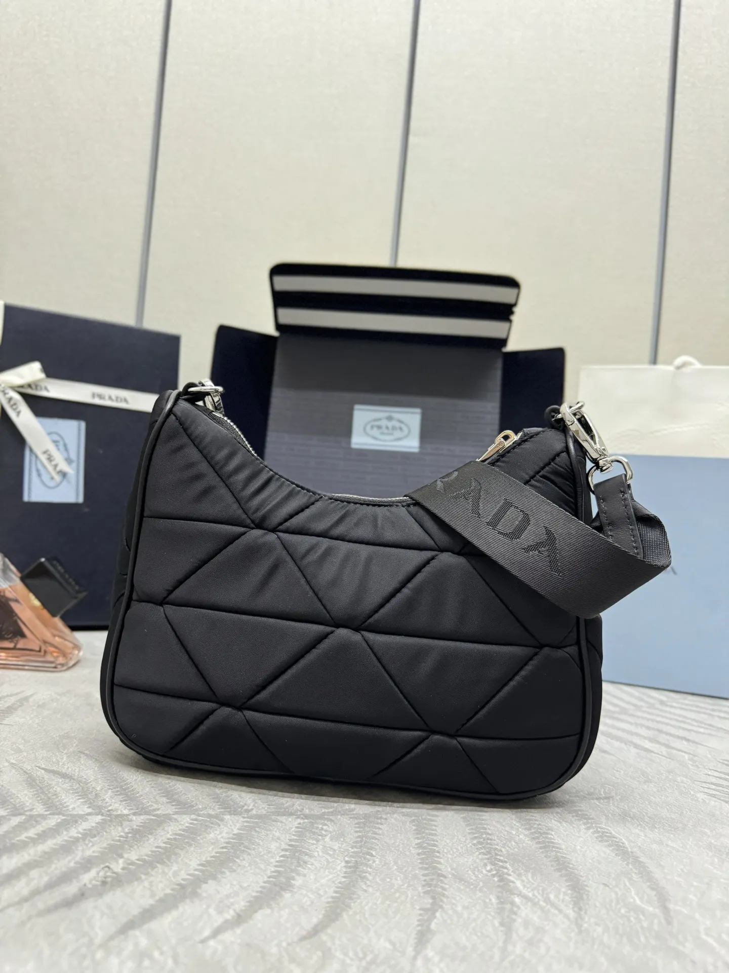 Prada Re-Edition 1BC151 Quilted Nylon Shoulder Bag D71011254 — view 2