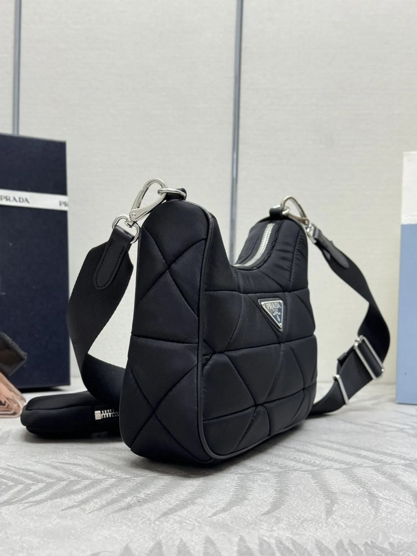Prada Re-Edition 1BC151 Quilted Nylon Shoulder Bag D71011254 — view 3
