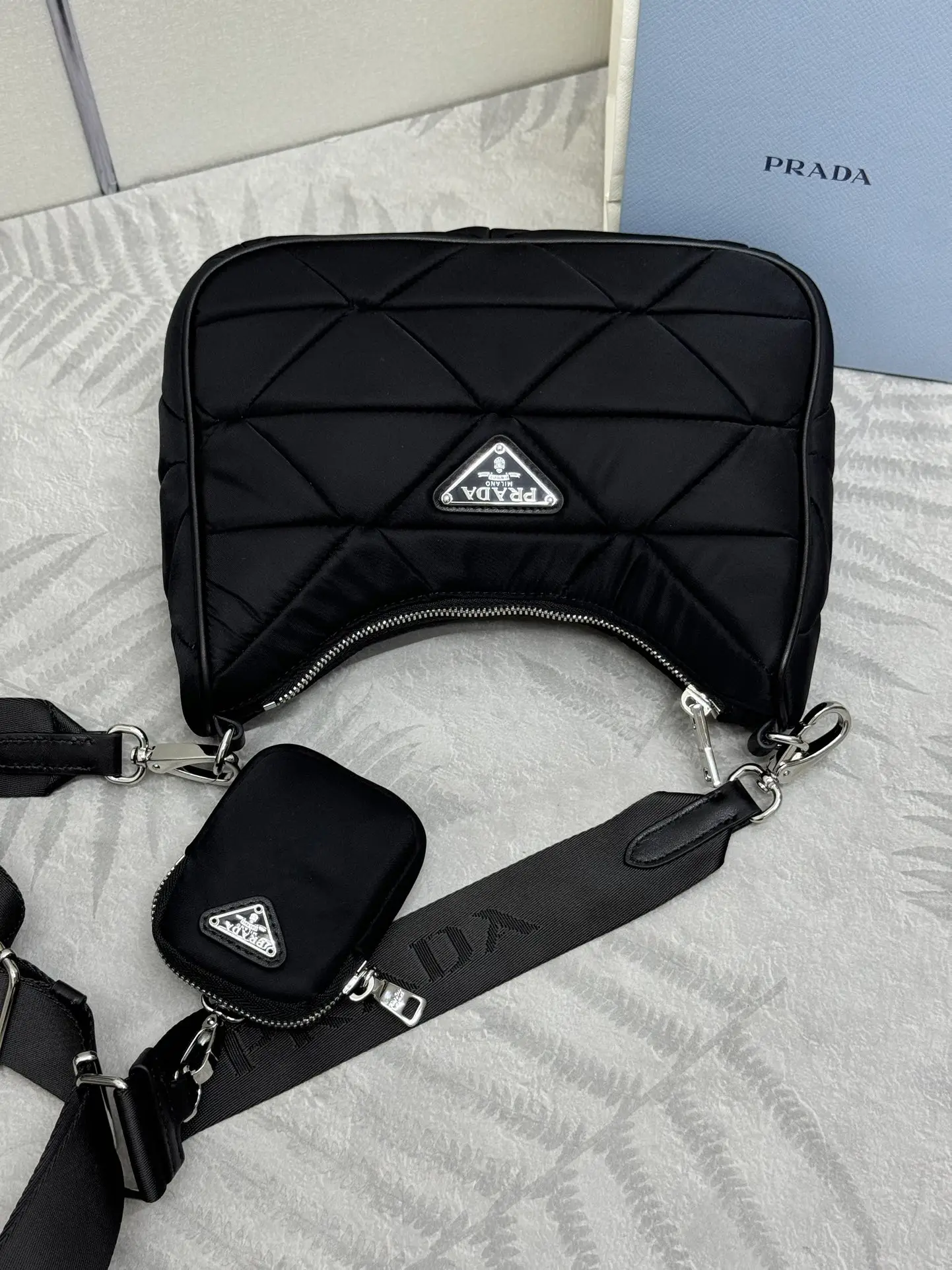 Prada Re-Edition 1BC151 Quilted Nylon Shoulder Bag D71011254 — view 5