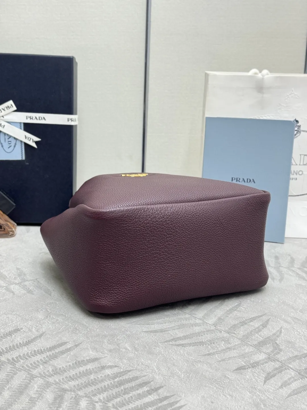 Prada Medium Lambskin Shopping Tote Bag D101011255 — view 6