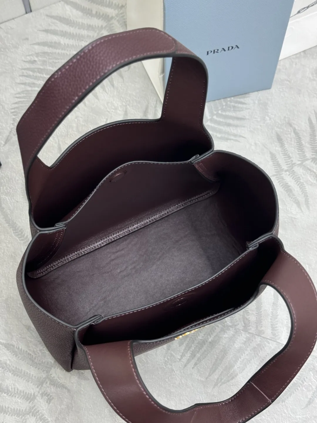 Prada Medium Lambskin Shopping Tote Bag D101011255 — view 8