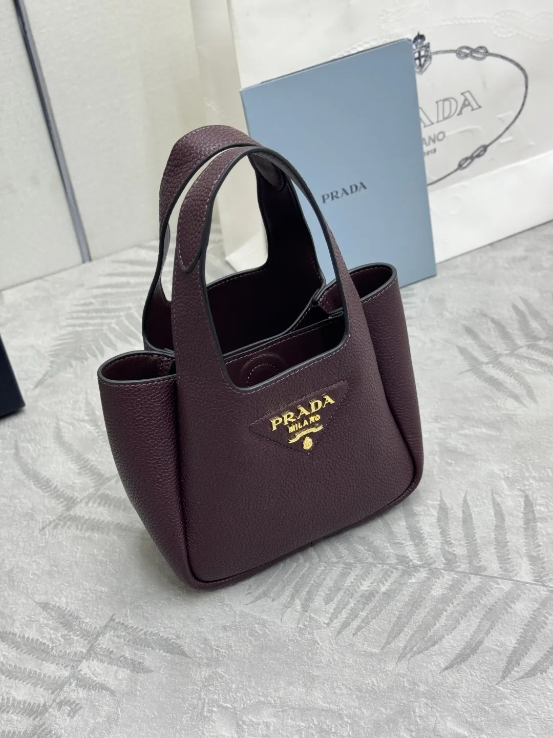 Mini Bucket Bag in Deer-Print Leather D95011256 — view 3