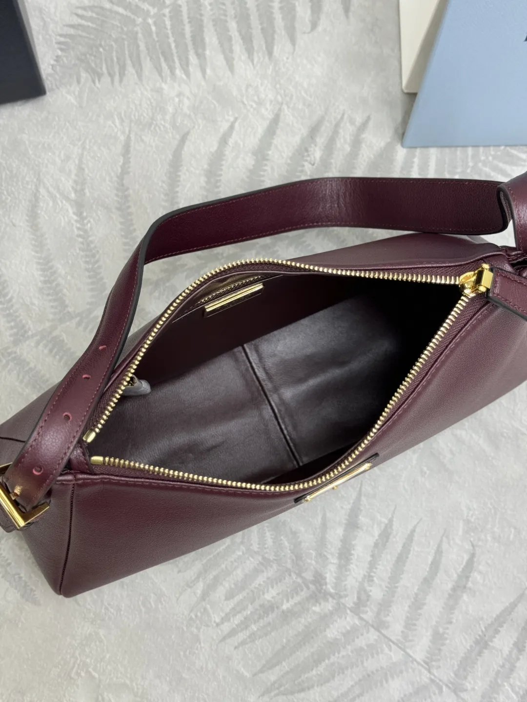 Prada Aimee Small Leather Hobo Bag D103011258 — view 8