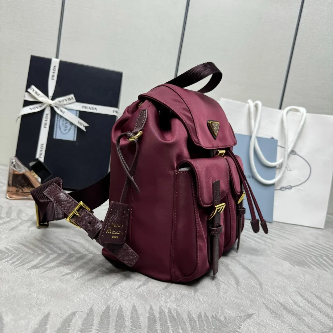 Prada Re-Nylon Backpack with Buckle Pockets D76011262 — view 4