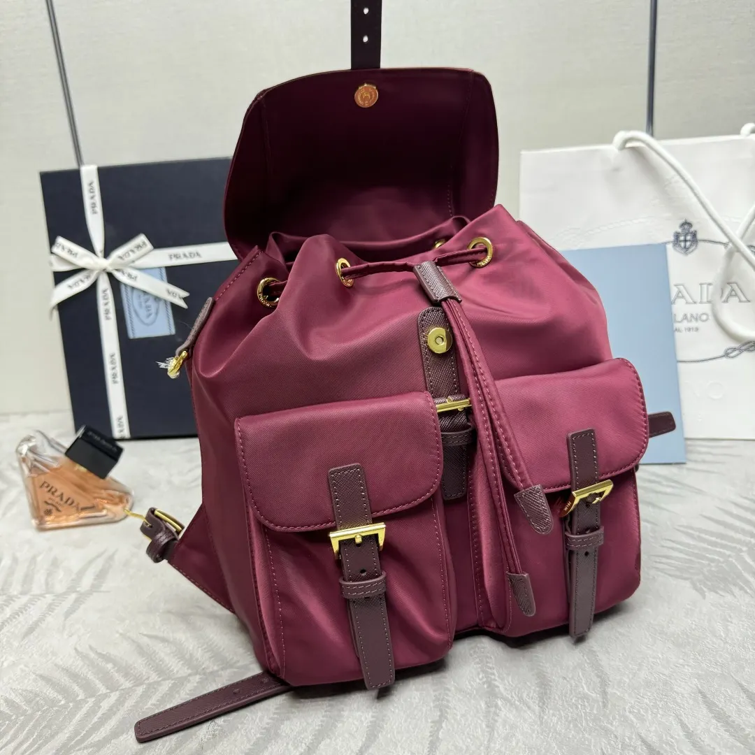 Prada Re-Nylon Backpack with Buckle Pockets D76011262 — view 5