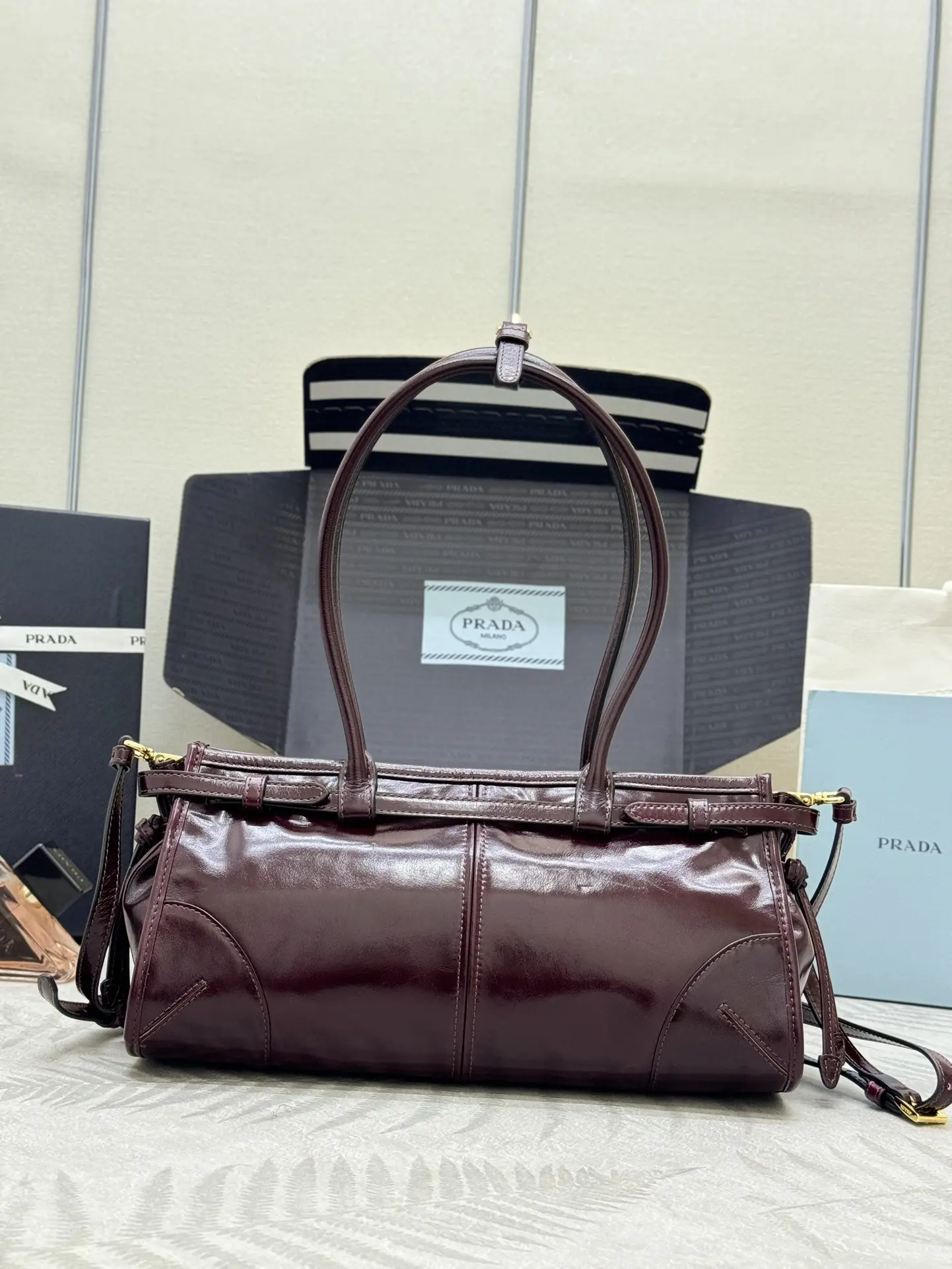 Soft Lux Leather Top-Handle Crossbody Bag D105011266 — view 2