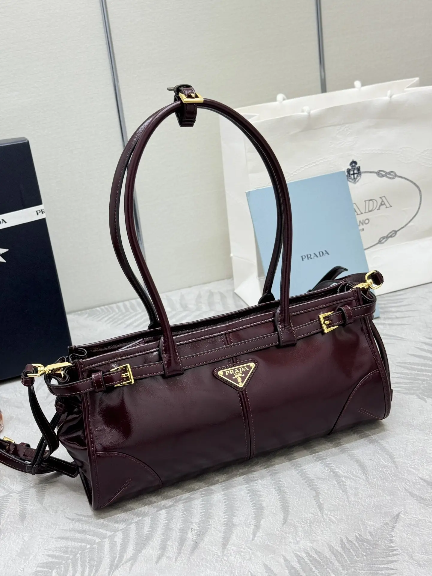 Soft Lux Leather Top-Handle Crossbody Bag D105011266 — view 3