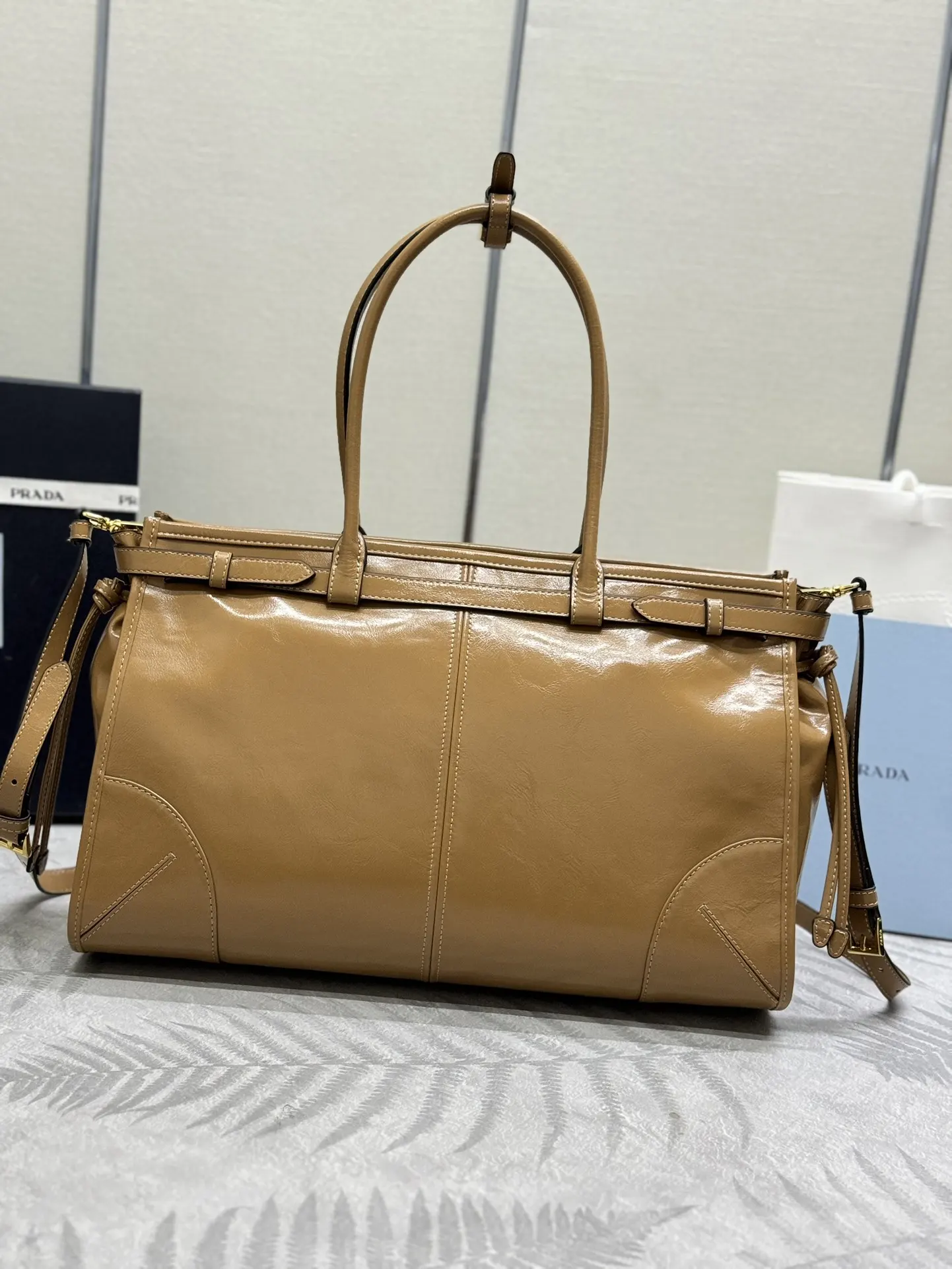 Soft Lux Leather Top-Handle Tote Bag D115011268 — view 2