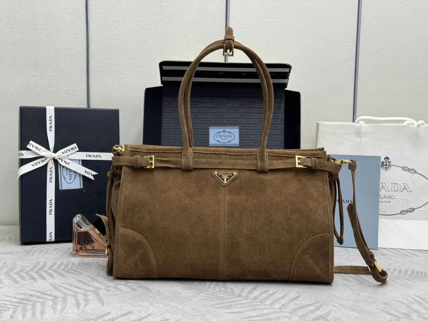 Soft Lux Suede Top-Handle & Crossbody Bag D99011269