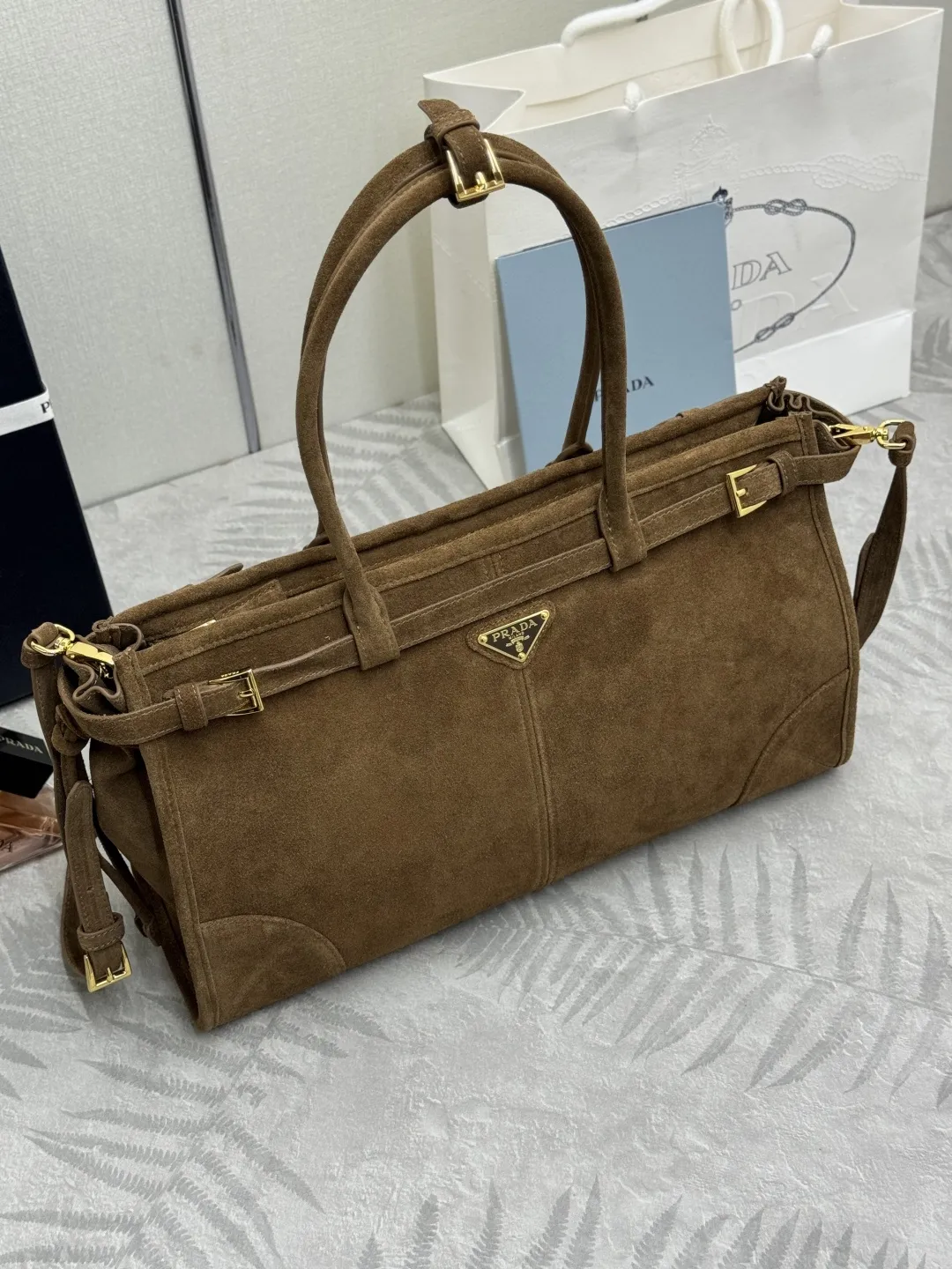 Soft Lux Suede Top-Handle & Crossbody Bag D99011269 — view 3
