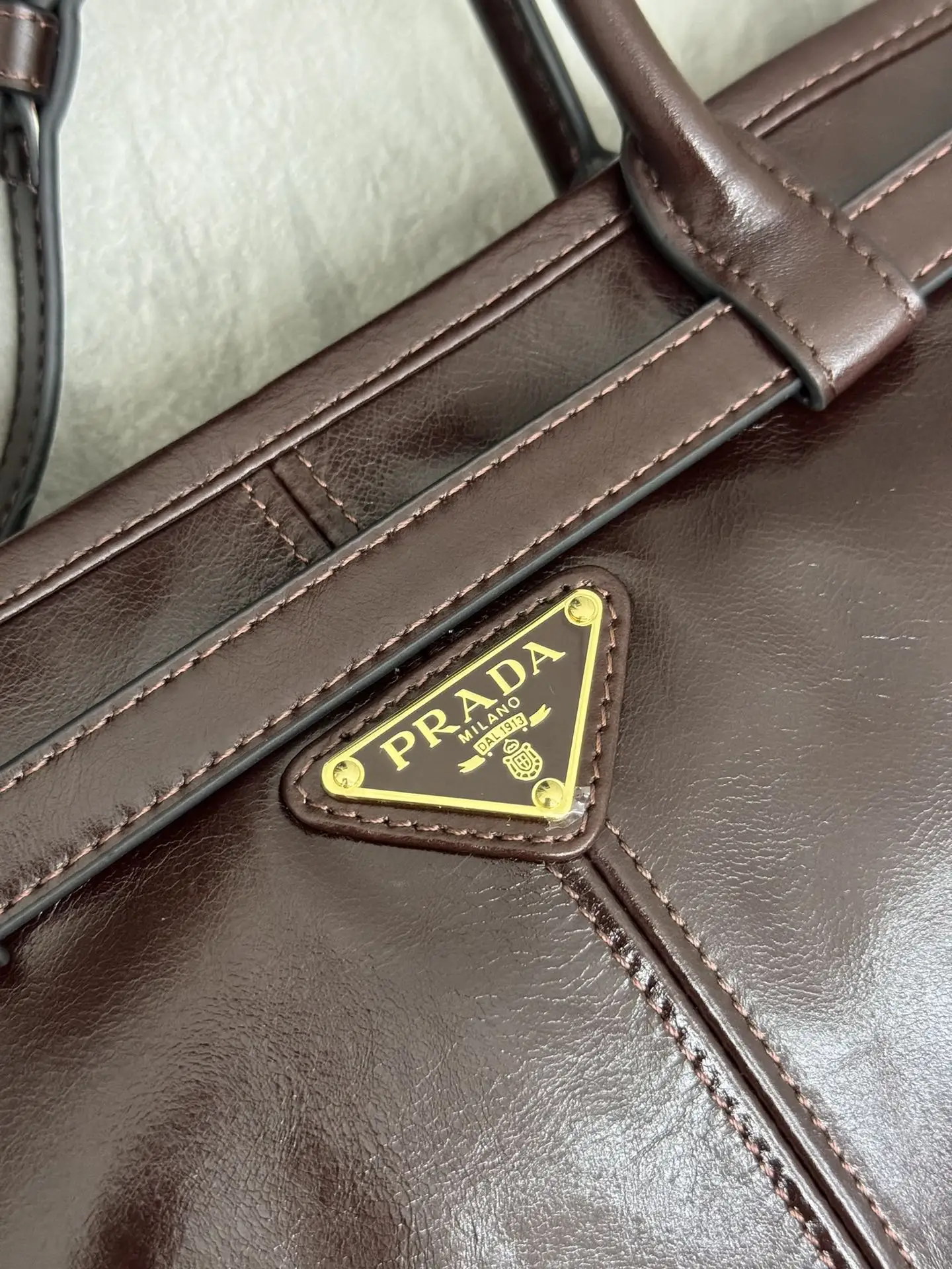 Soft Lux Oiled Wax Leather Top-Handle Bag D115011270 — view 7