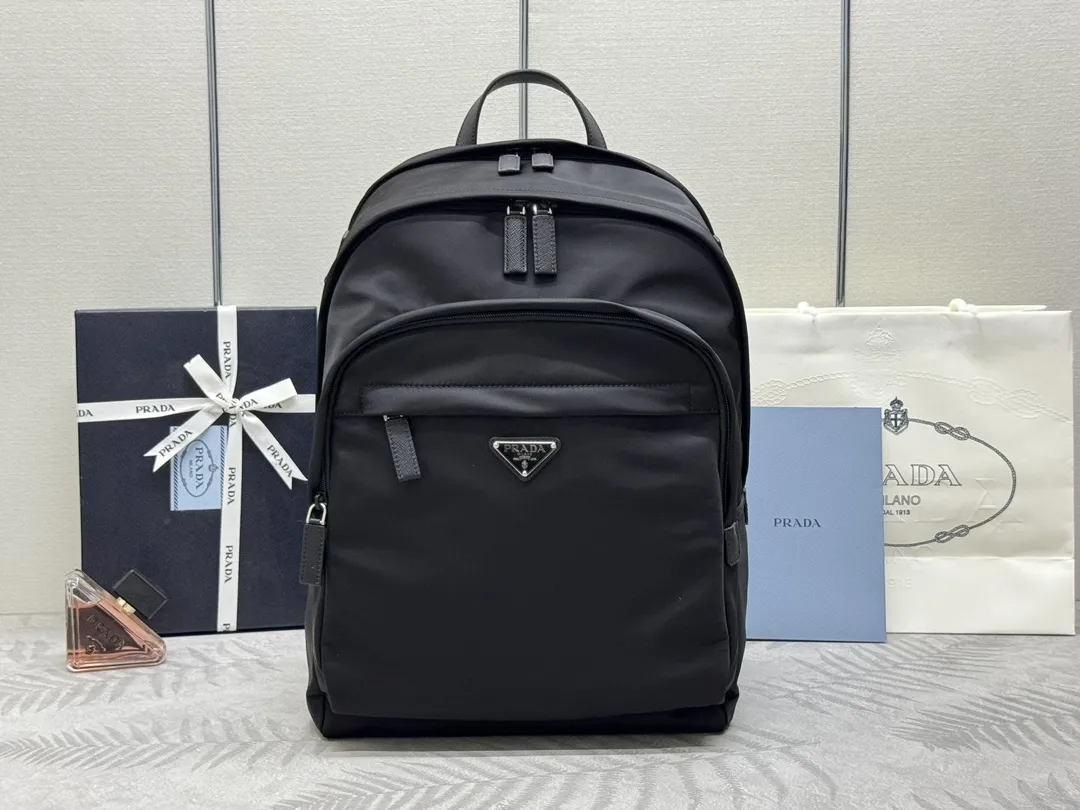 Nylon and Saffiano Leather Backpack D83011276