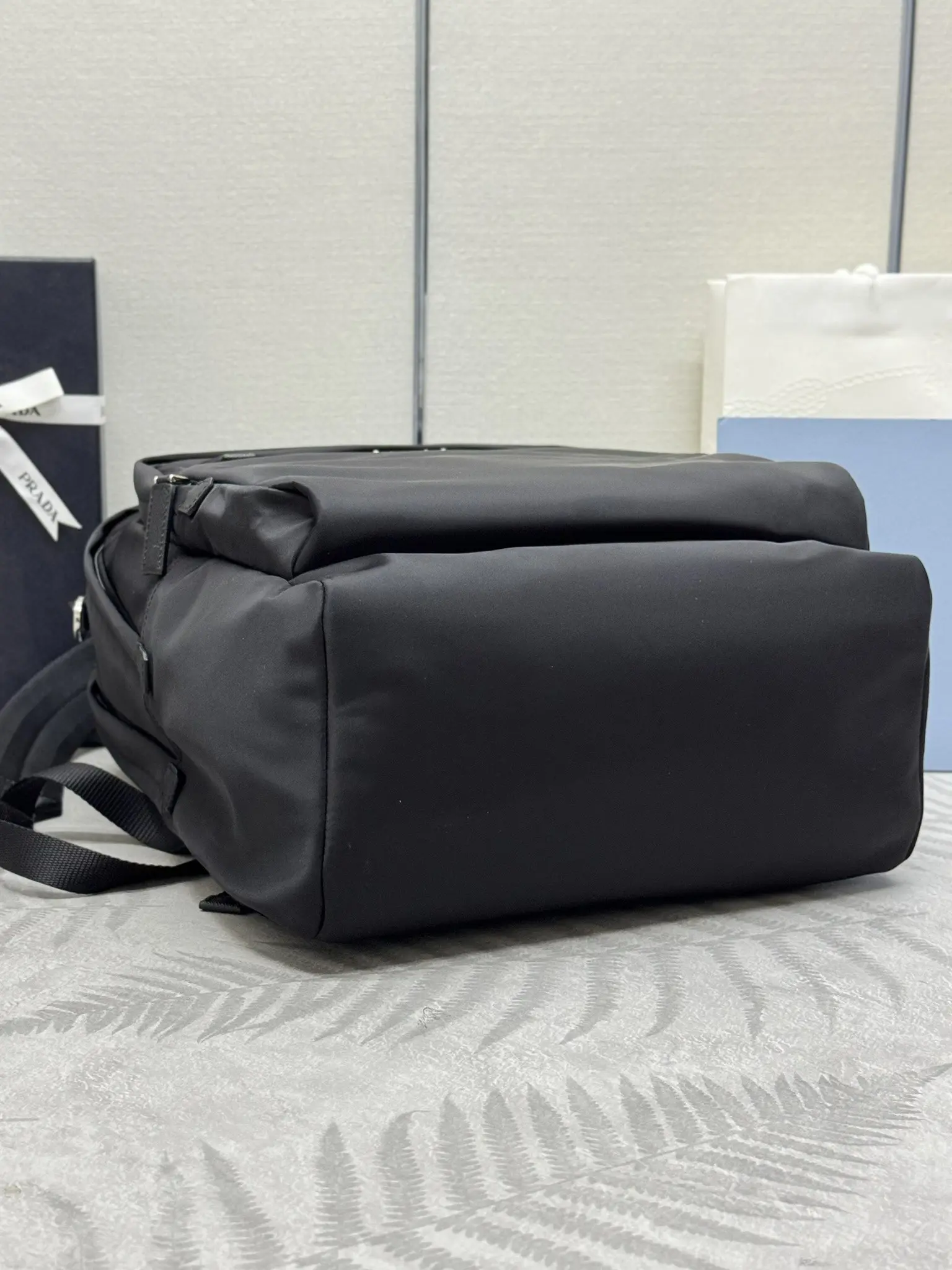 Nylon and Saffiano Leather Backpack D83011276 — view 4