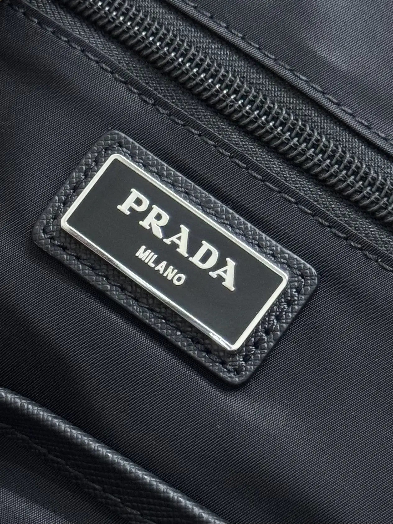 Nylon and Saffiano Leather Backpack D83011276 — view 9