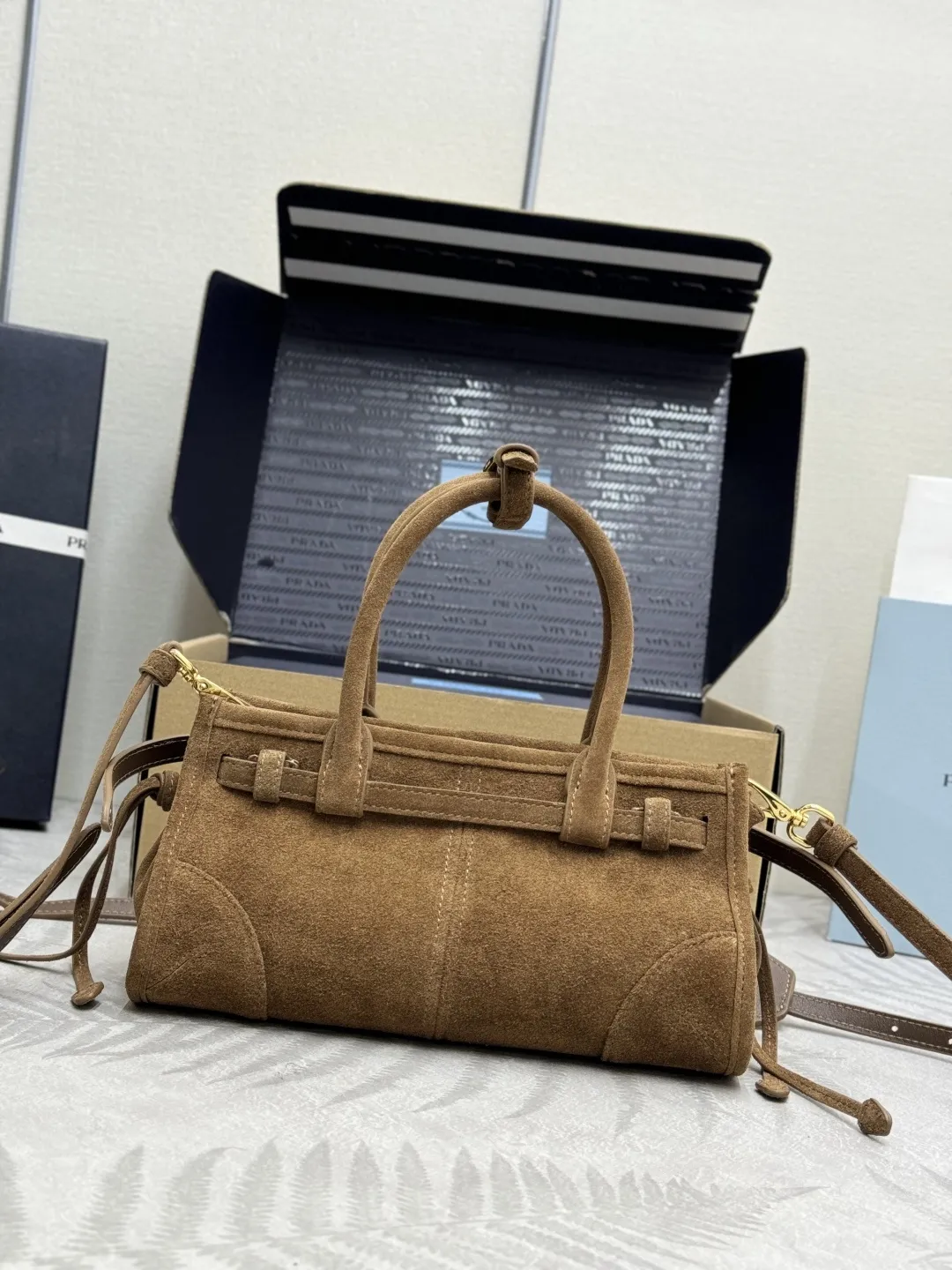 Softlux Suede Mini Top-Handle Crossbody Bag D96011281 — view 2