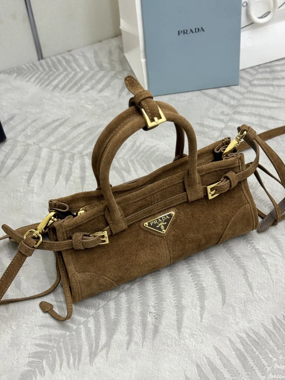 Softlux Suede Mini Top-Handle Crossbody Bag D96011281 — view 3