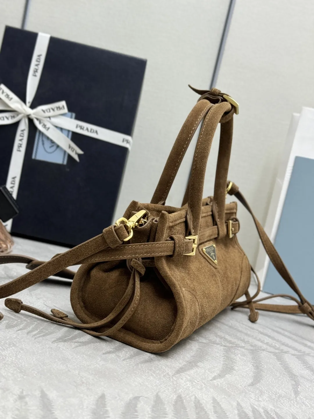 Softlux Suede Mini Top-Handle Crossbody Bag D96011281 — view 4