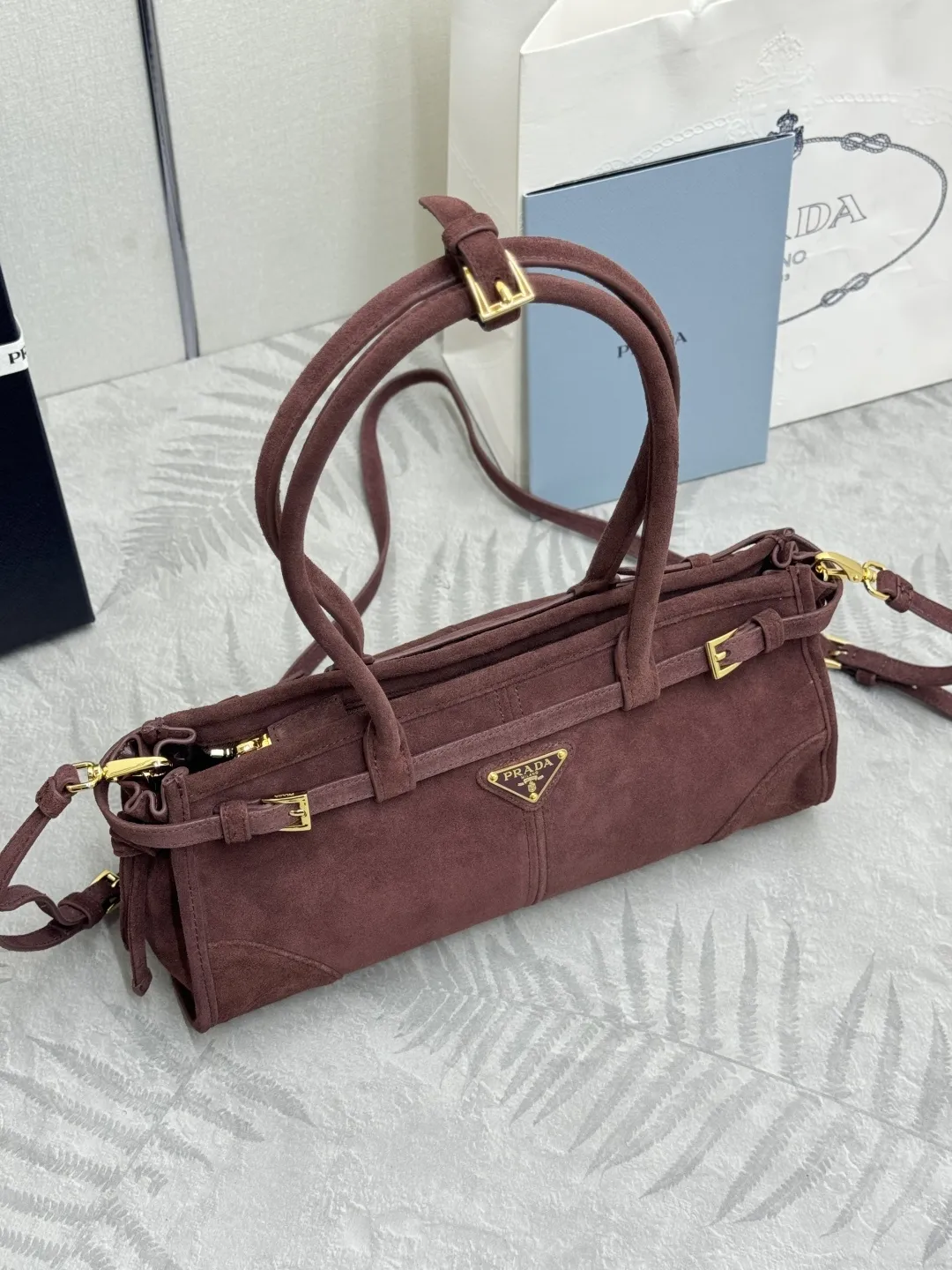 Soft Lux Suede Top-Handle Crossbody Bag D100011282 — view 3