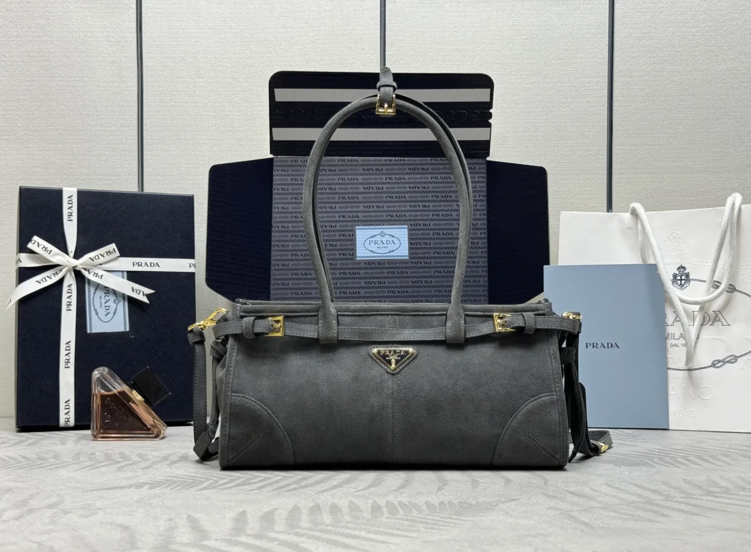 Soft Lux Suede Top-Handle Crossbody Bag D100011284