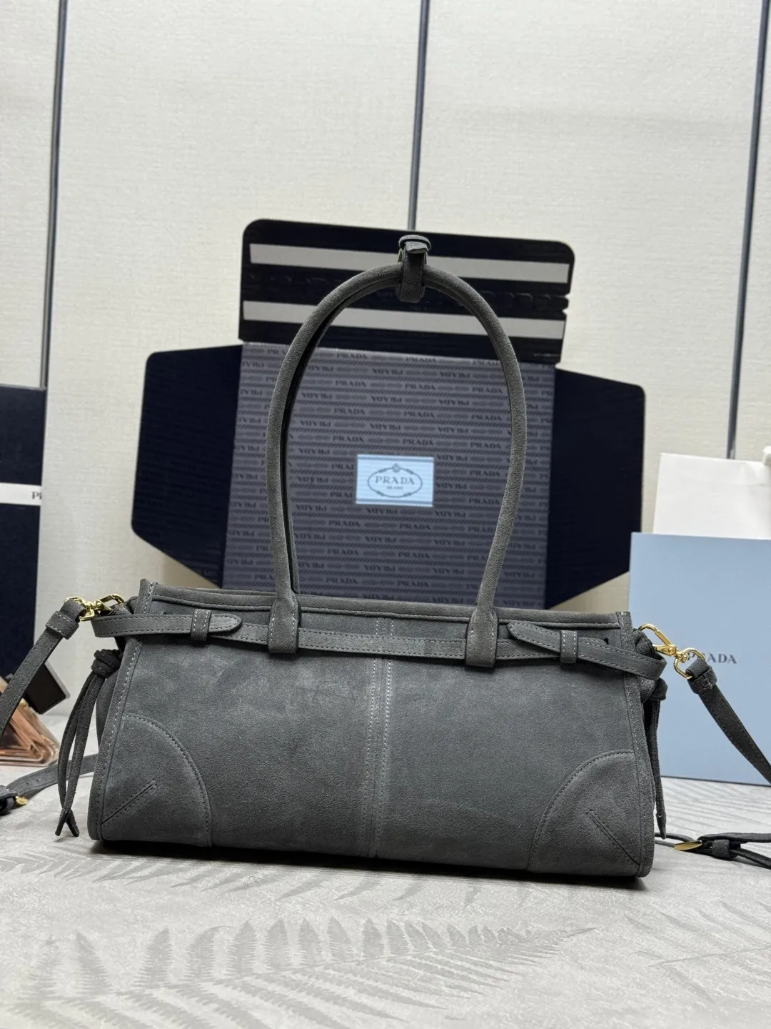 Soft Lux Suede Top-Handle Crossbody Bag D100011284 — view 2