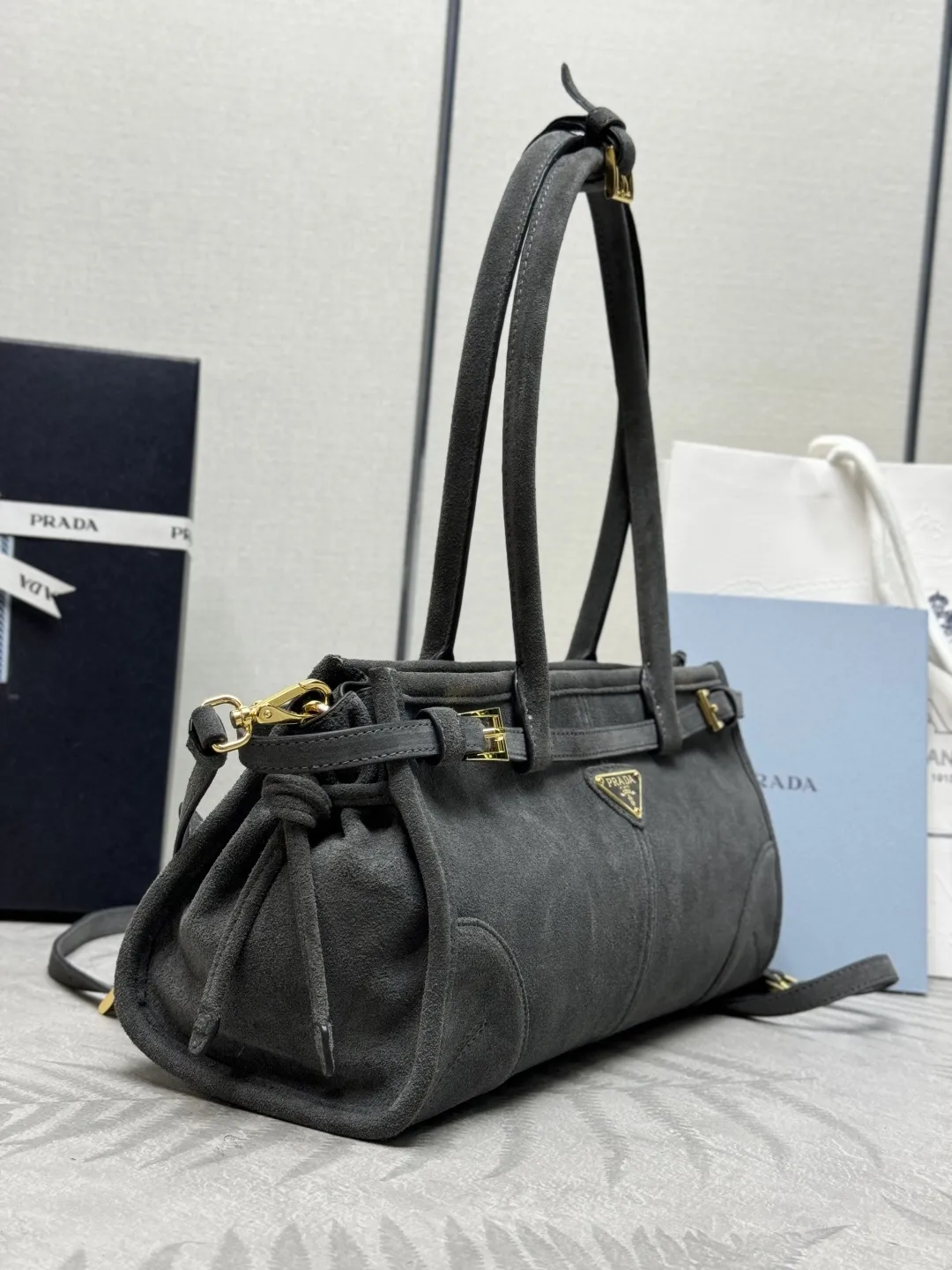 Soft Lux Suede Top-Handle Crossbody Bag D100011284 — view 4