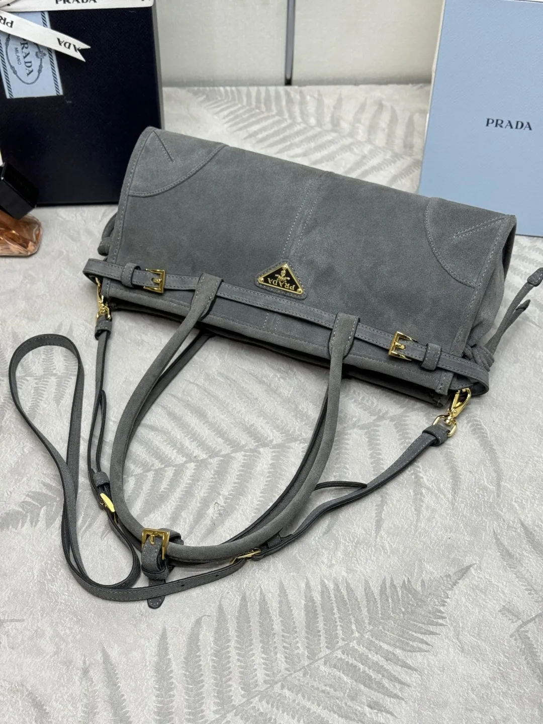 Soft Lux Suede Top-Handle Crossbody Bag D100011284 — view 5