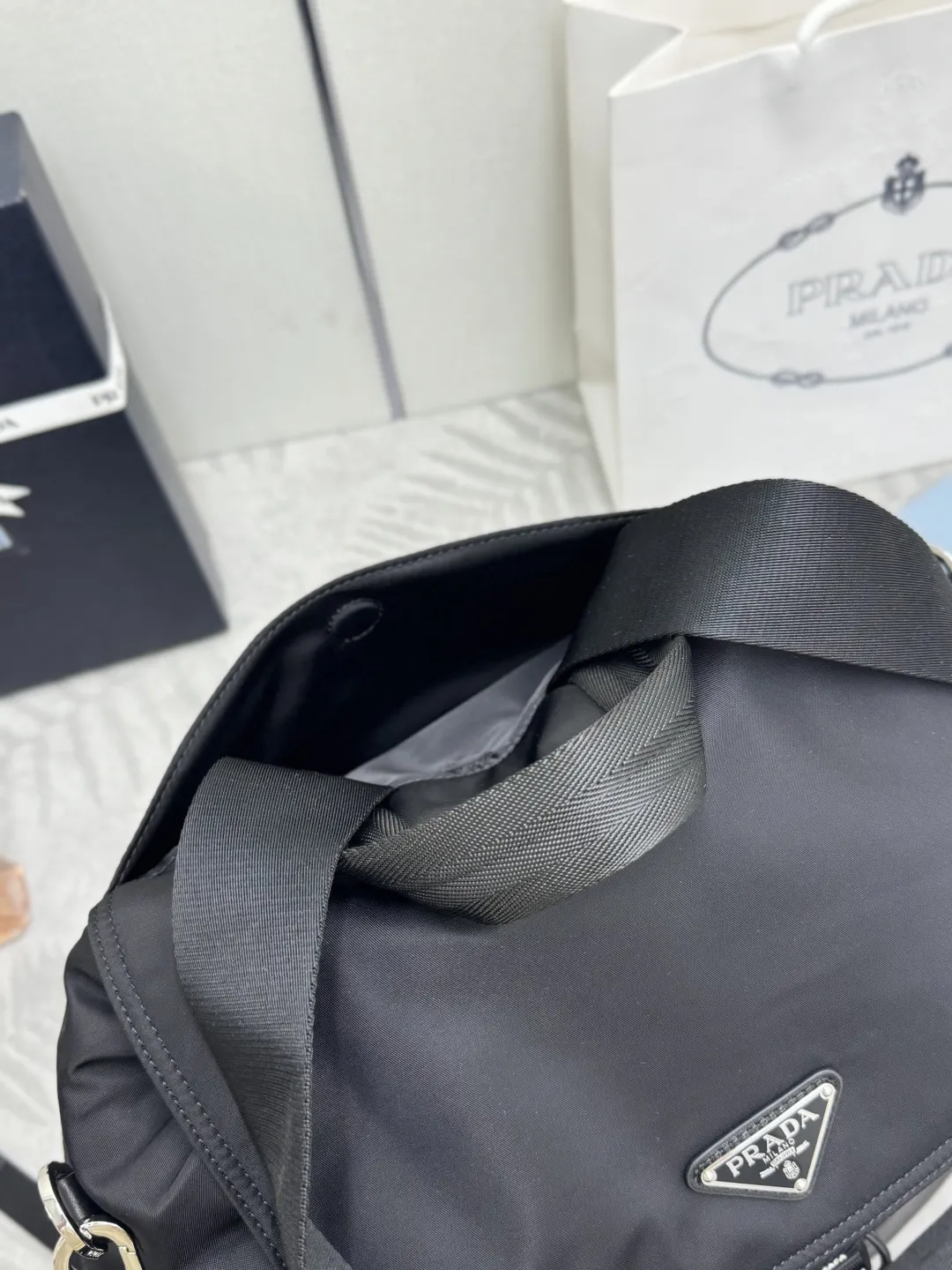 Prada Explore Re-Nylon and Leather Backpack D89011285 — view 7