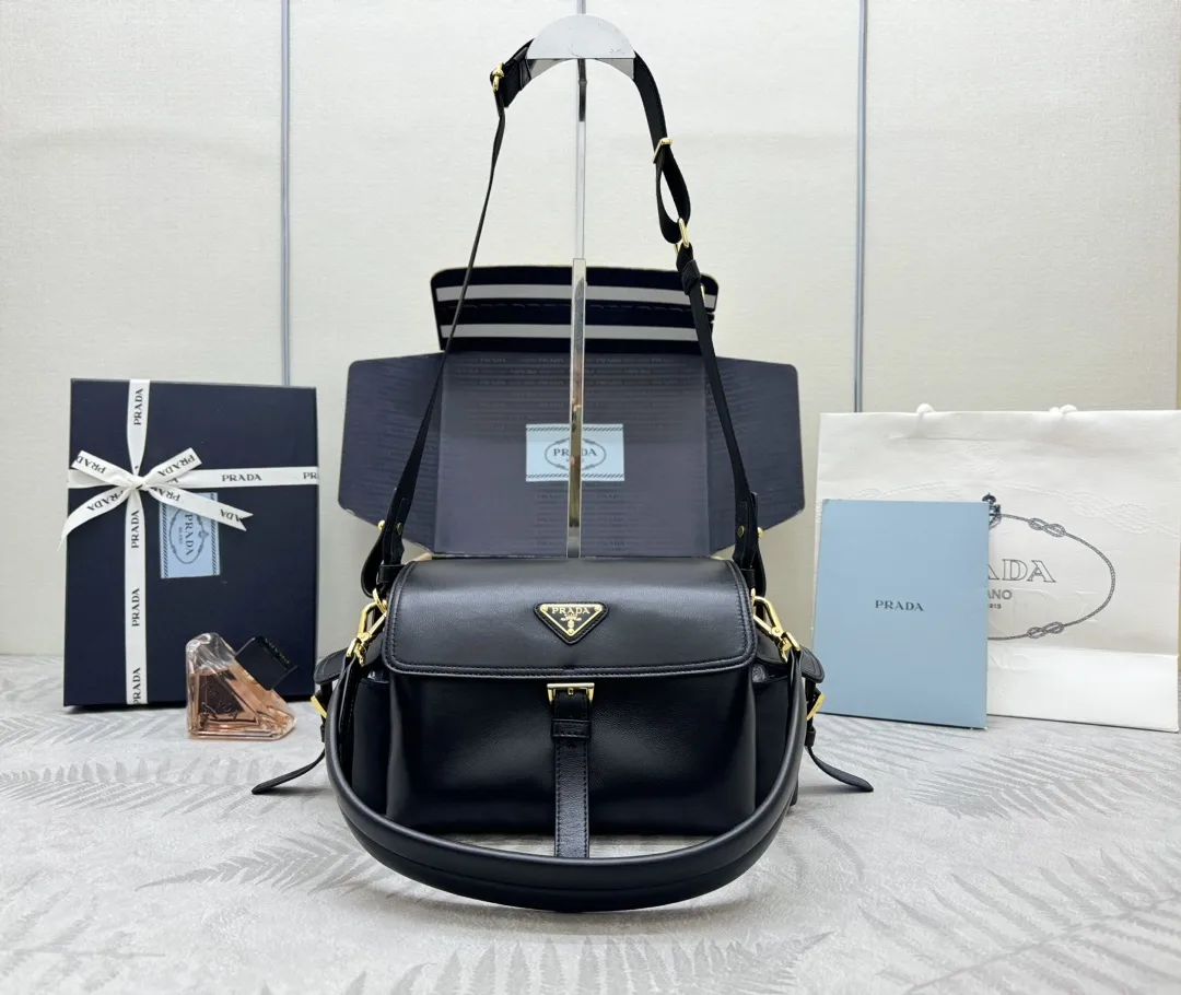 Lambskin Messenger Bag with Enamel Logo D99011291