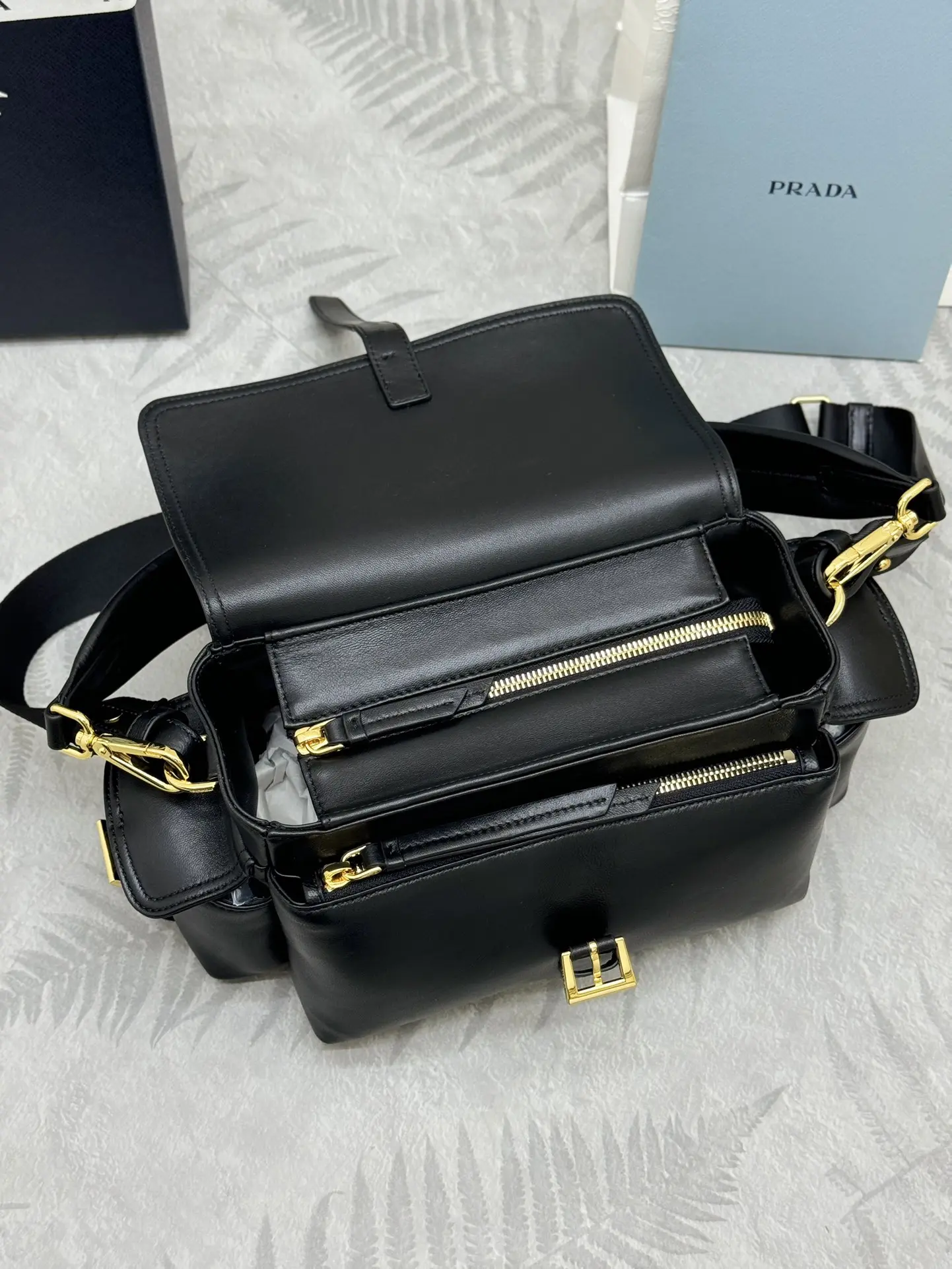 Lambskin Messenger Bag with Enamel Logo D99011291 — view 7