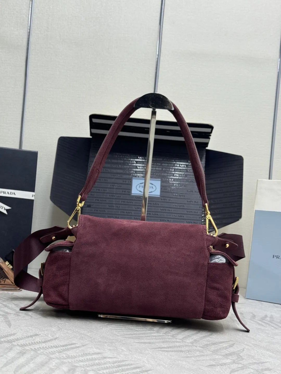Suede Multi-Pocket Shoulder Bag D99011292 — view 2