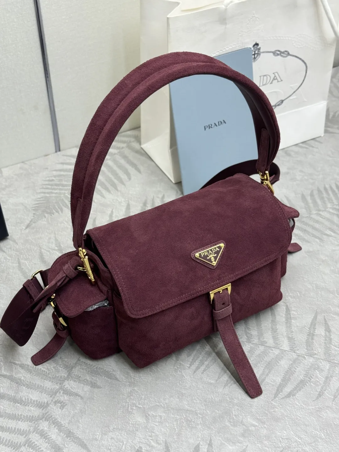 Suede Multi-Pocket Shoulder Bag D99011292 — view 3