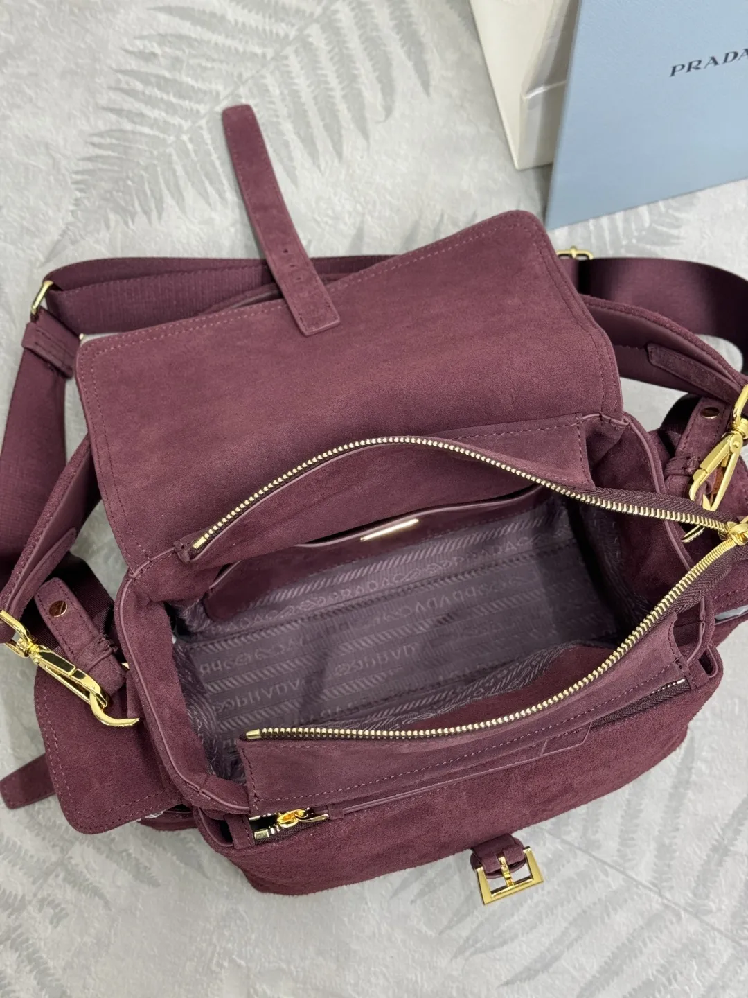 Suede Multi-Pocket Shoulder Bag D99011292 — view 8