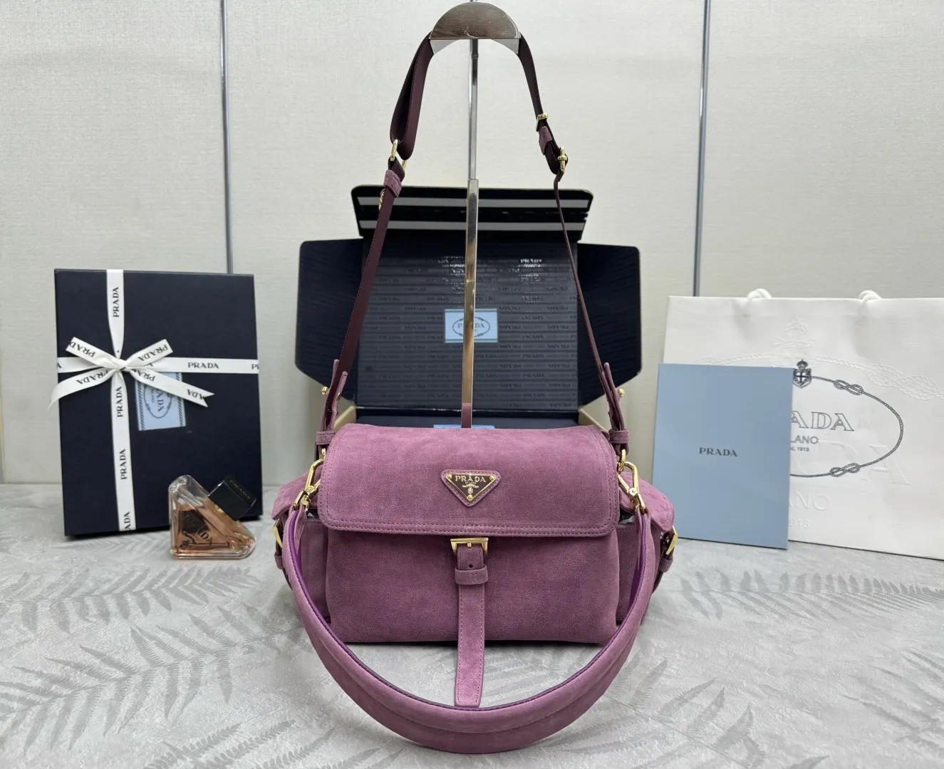 Suede Flap Crossbody Bag D99011293