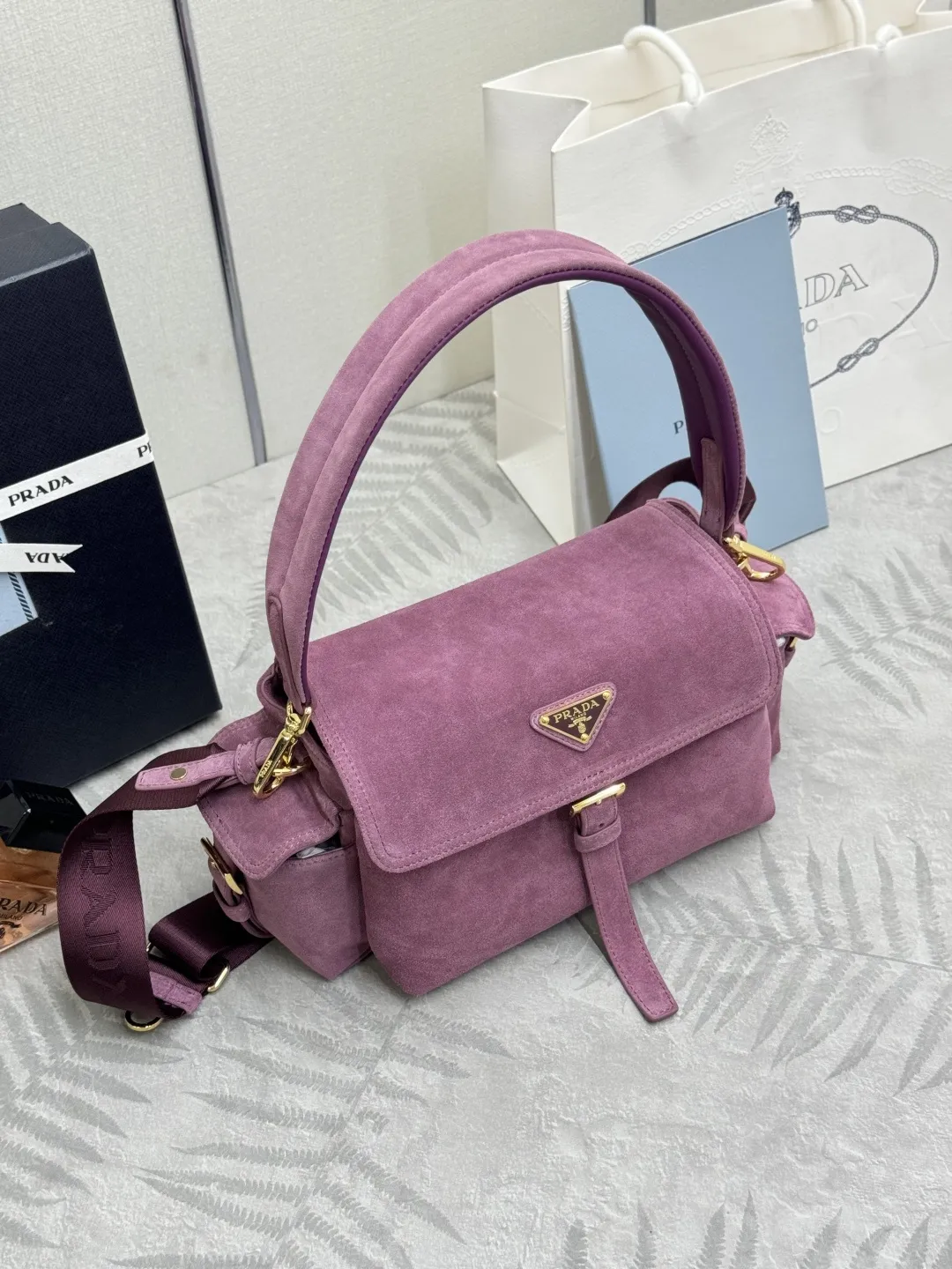 Suede Flap Crossbody Bag D99011293 — view 3