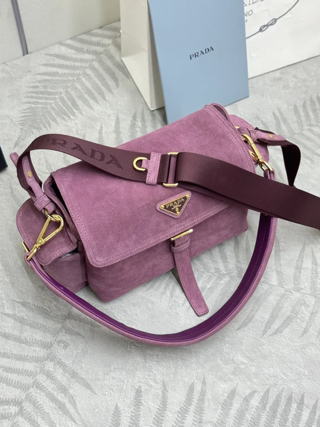Suede Flap Crossbody Bag D99011293 — view 4