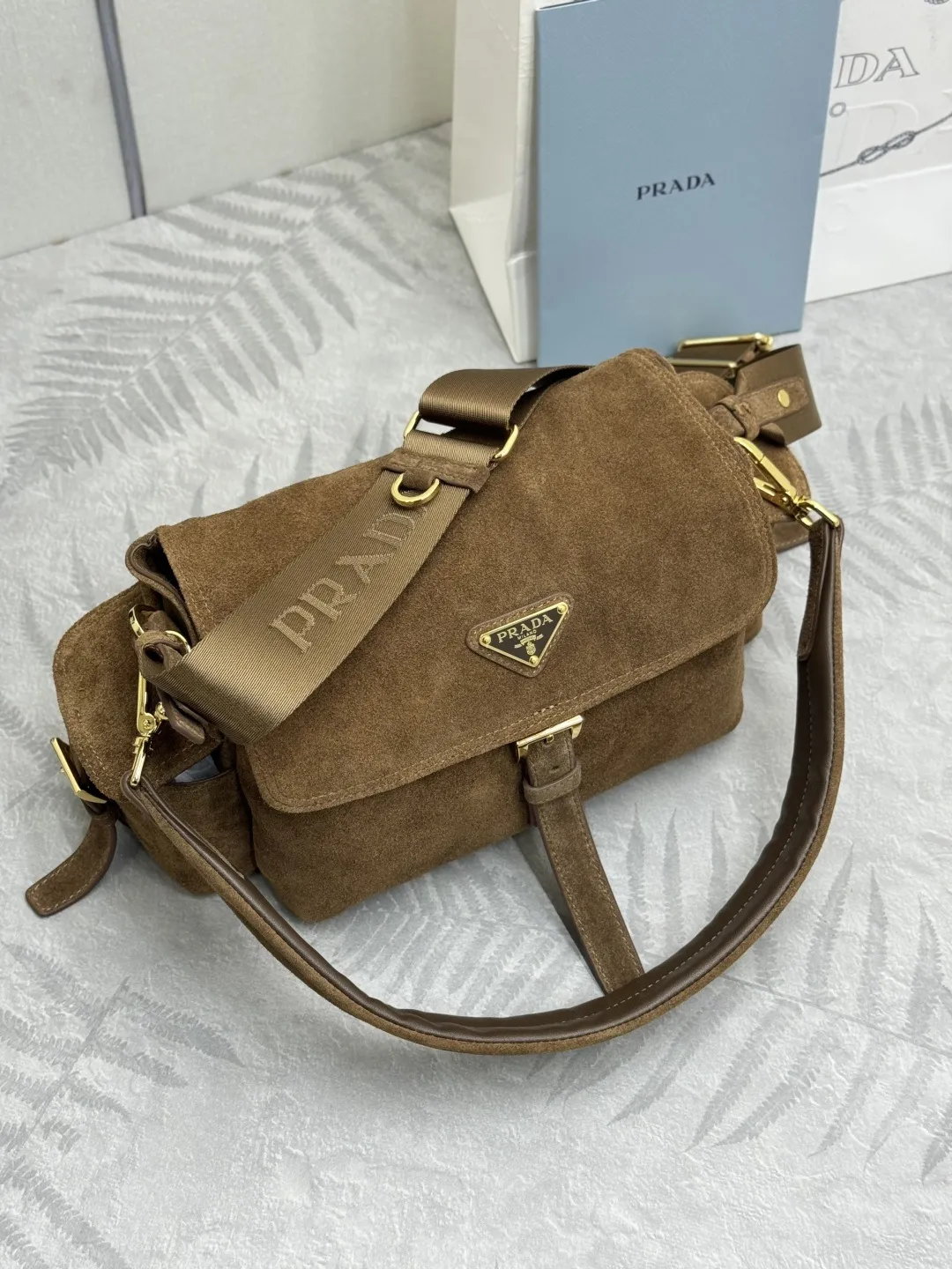 Suede Flap Shoulder Bag D99011012 — view 4