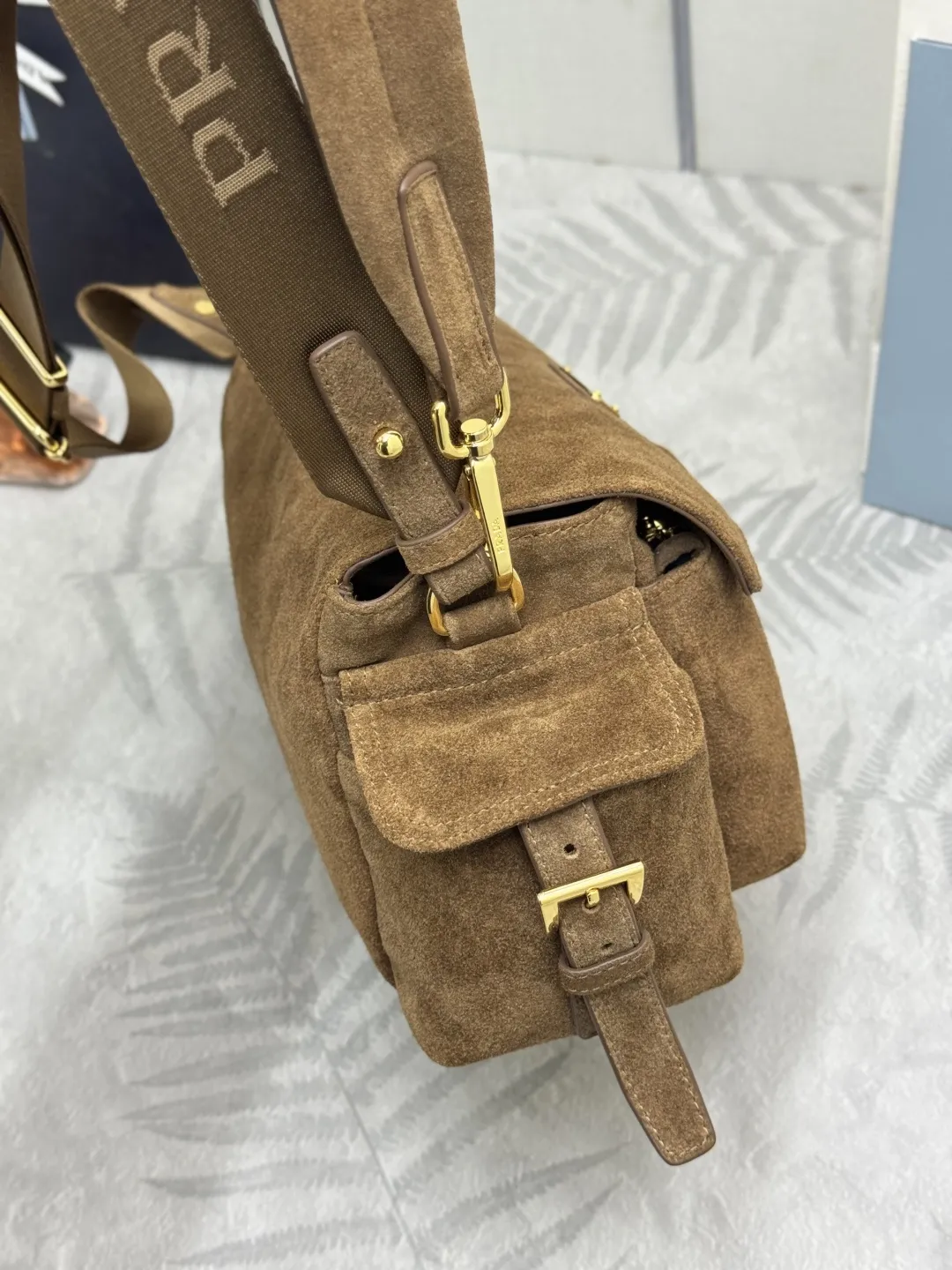 Suede Flap Shoulder Bag D99011012 — view 5