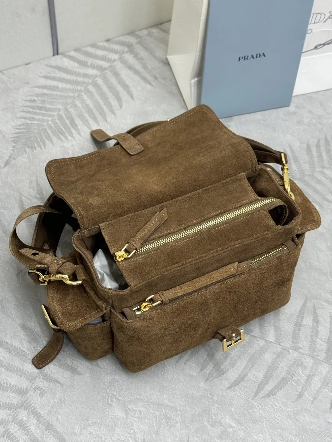 Suede Flap Shoulder Bag D99011012 — view 7