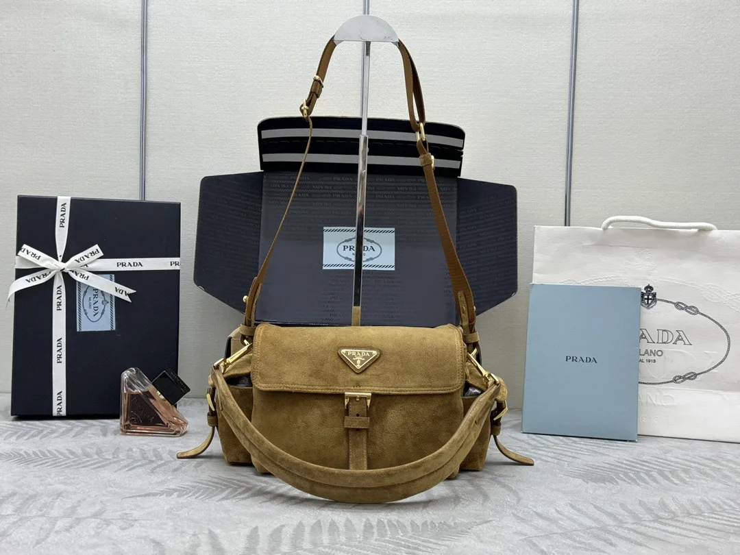 Suede Messenger Bag with Detachable Straps D99011294