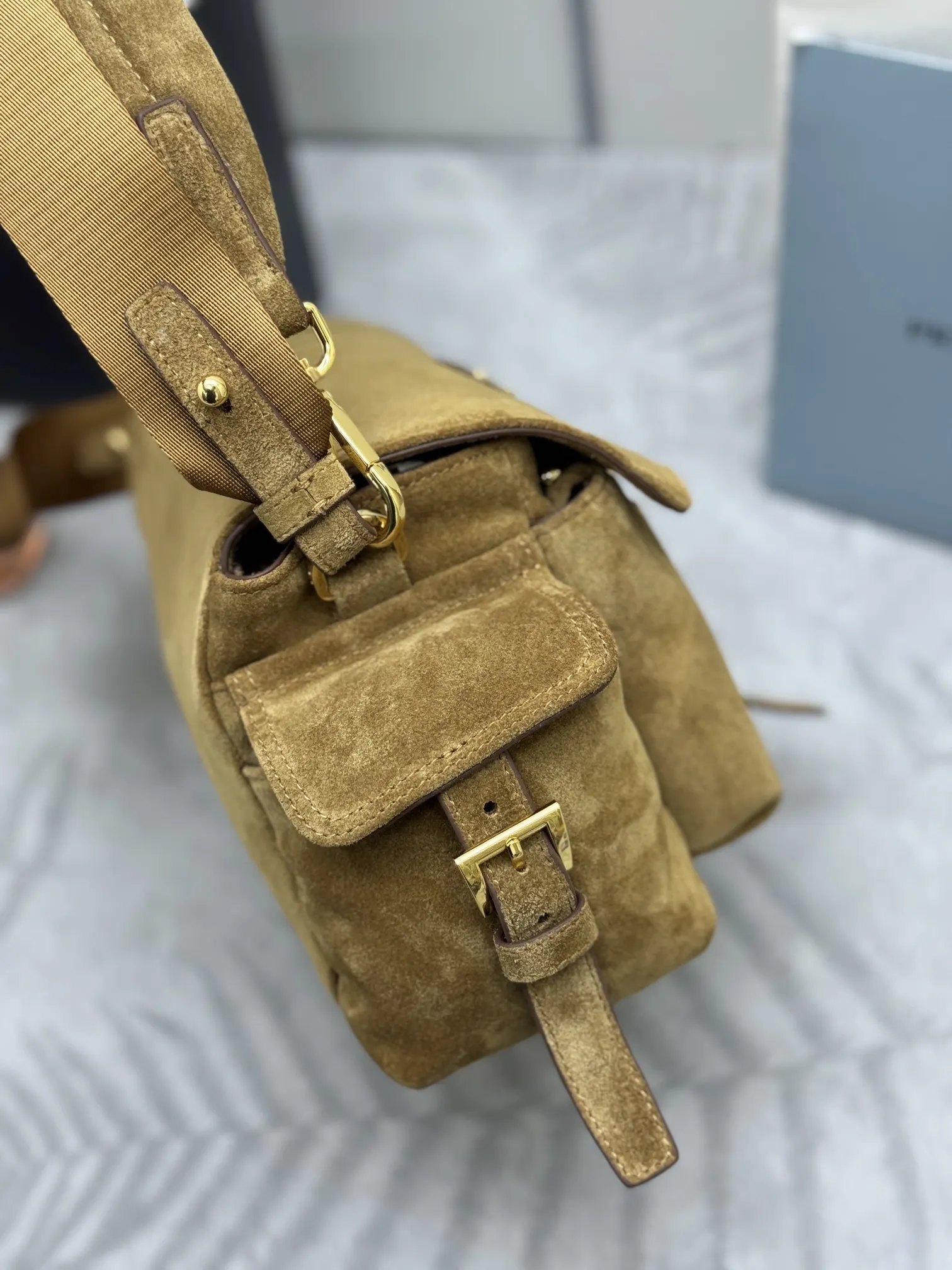 Suede Messenger Bag with Detachable Straps D99011294 — view 5