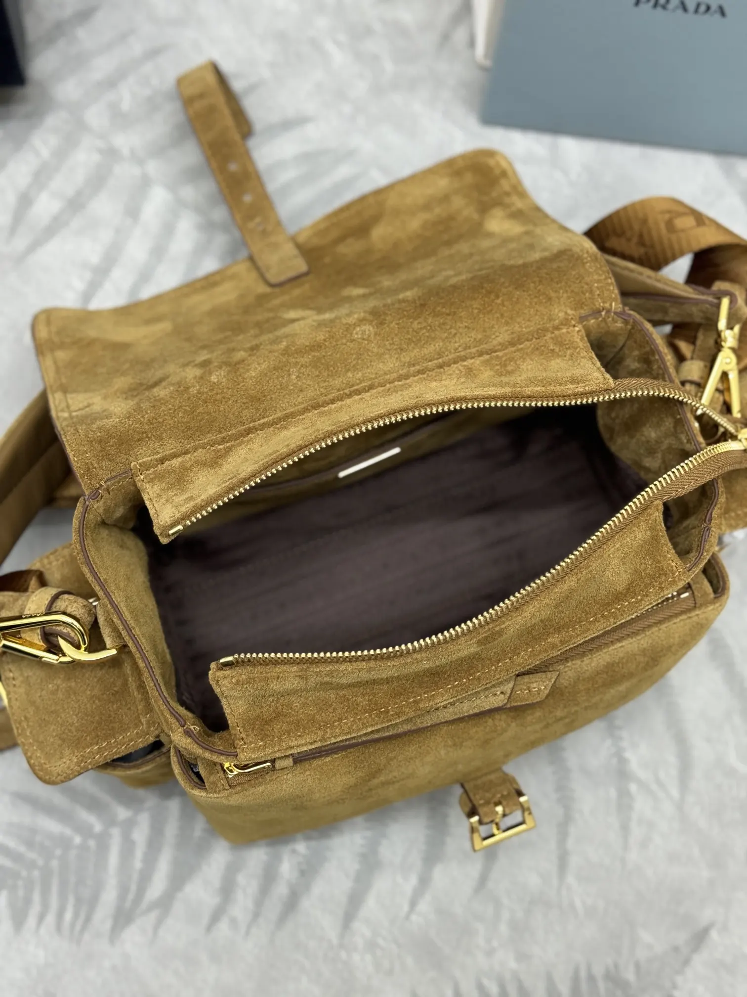 Suede Messenger Bag with Detachable Straps D99011294 — view 8