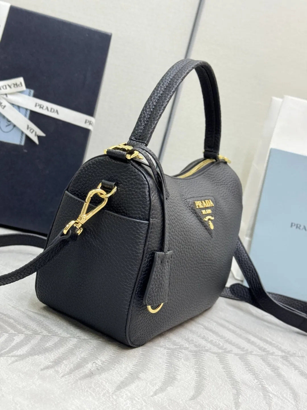Prada Grained Leather Top-Handle Bag D99011299 — view 3