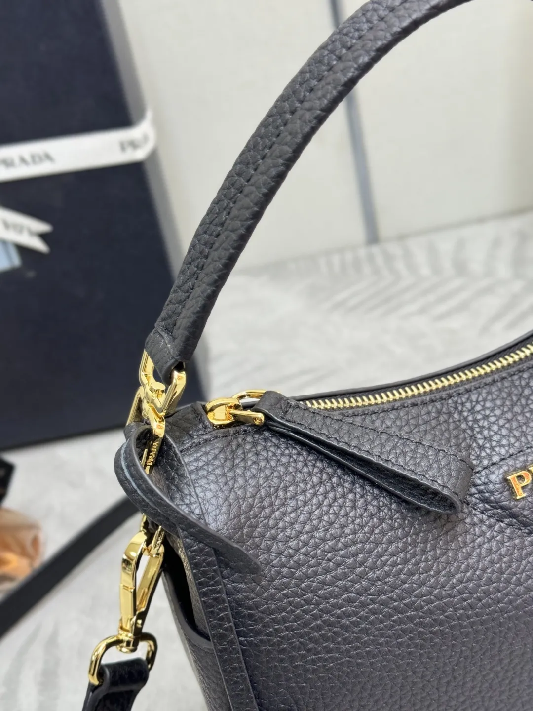 Prada Grained Leather Top-Handle Bag D99011299 — view 5