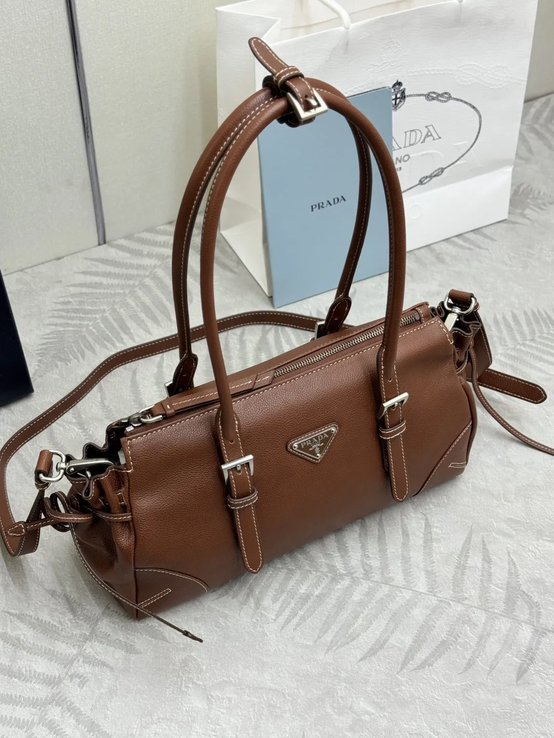 Vintage Leather Top-Handle Bag D106011024 — view 3