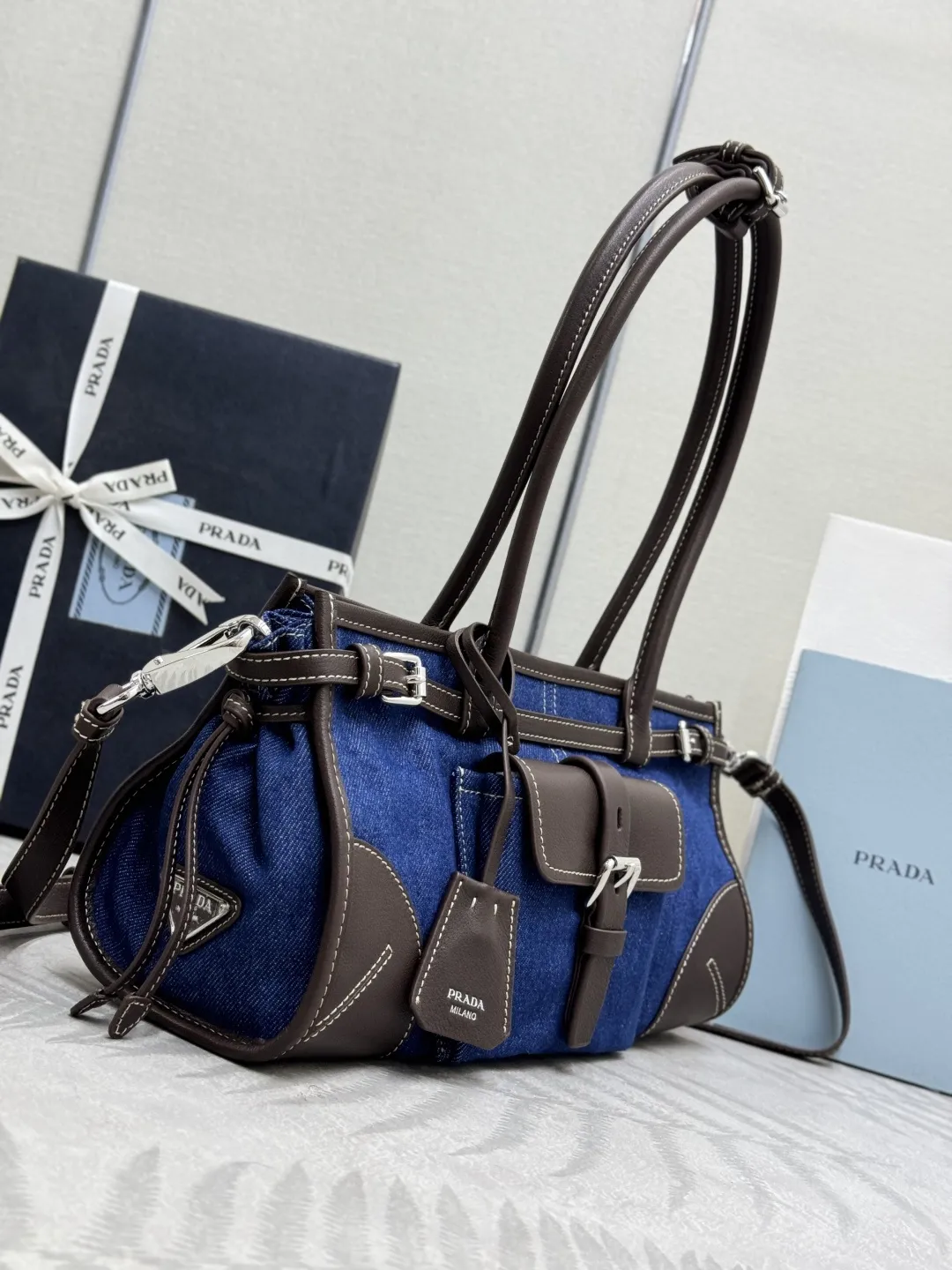 Denim Bonnie Top-Handle Bag D101011305 — view 4