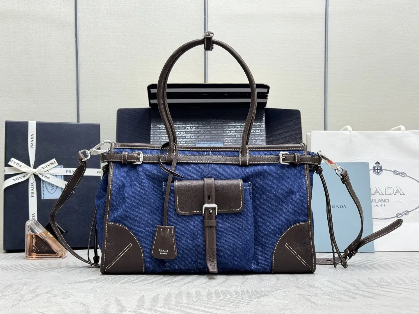 Denim Bonnie Top-Handle Bag D106011306