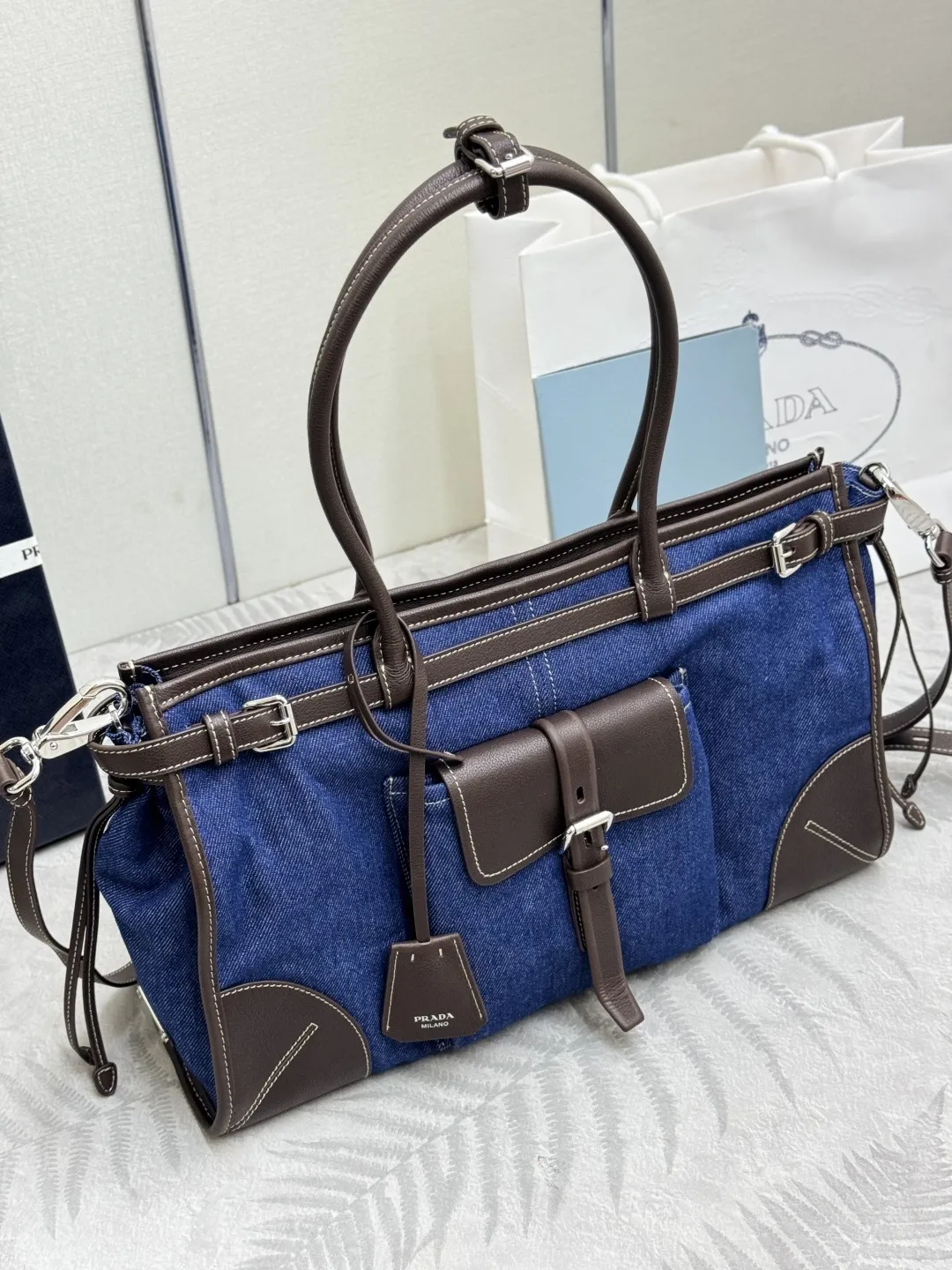 Denim Bonnie Top-Handle Bag D106011306 — view 3