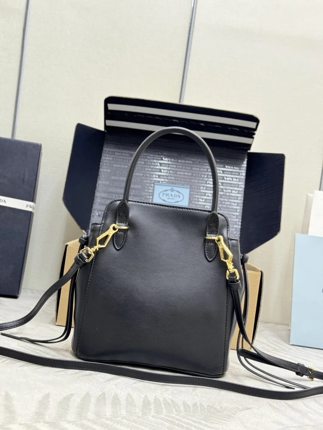 Prada Carry Leather Top-Handle Bag D89011307 — view 2