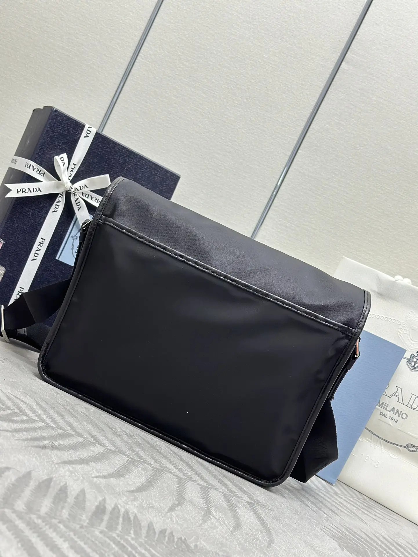 Prada Nylon and Saffiano Leather Messenger Bag D81011310 — view 2