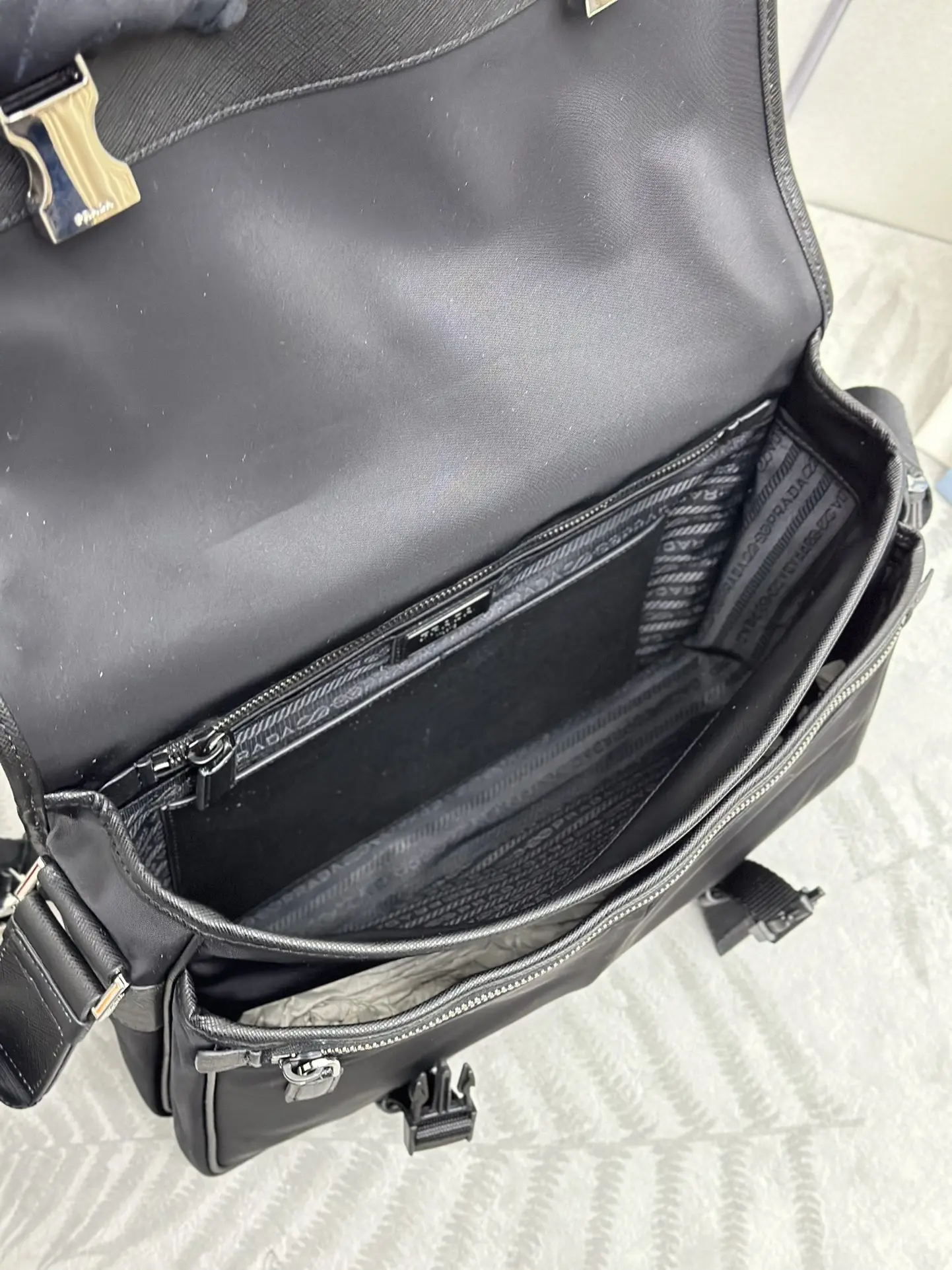 Prada Nylon and Saffiano Leather Messenger Bag D81011310 — view 6